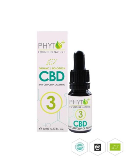 PHYTO+ Óleo CBD 300mg (3%) 10ml Suplemento Alimentar